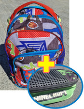 Seven SJ Gang SPEED LED BOY 28L Zaino Estensibile + Astuccio MINECRAFT