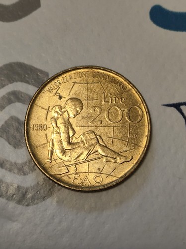 200 lire 1980 fao - 200,