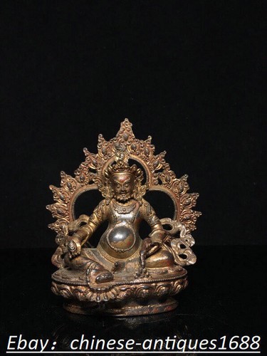 Statua buddha jambhala giallo - statua,