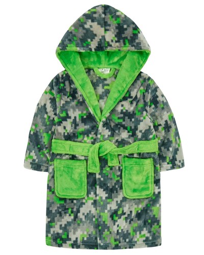 Accappatoio verde pixel camo - verde,