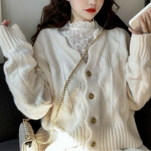 Maglione donna maglia cappotto