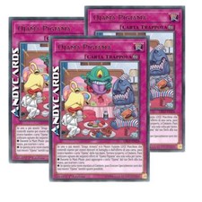 3x OJAMA PIGIAMA • (Ojama Pajama) • Rara • LED2 IT024 • 1Ed • YUGIOH! ANDYCARDS