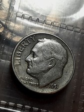 U.S.A ONE DIME 1951 "S"