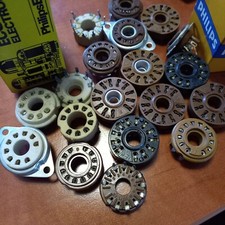 SET  ZOCCOLI B9D NOVAL OCTAL DODECAL ZOCCOLO VALVOLANUOVO PL519, EL519  CERAMICO