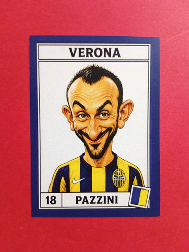 Figurina caricatura calciatori - figurina,