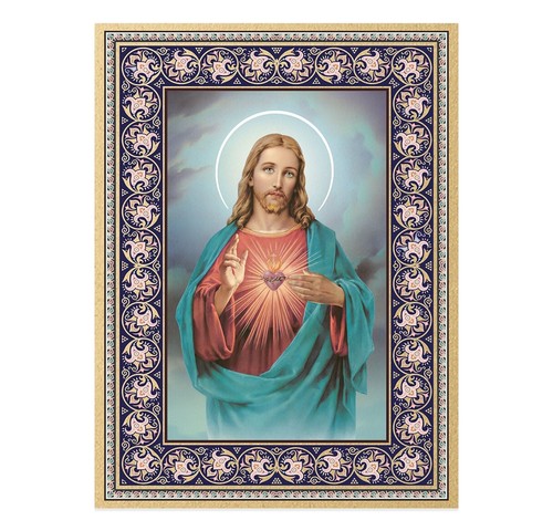 Targa legno sacro cuore - in,