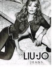 PUBLICITE ADVERTISING   2010   LIU-JO JEANS   haute couture  KATE MOSS
