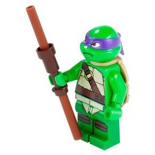 LEGO Minifigure - Tartarughe Ninja Mutanti Adolescenti - DONATELLO con Bastone Bo - Come Nuovo