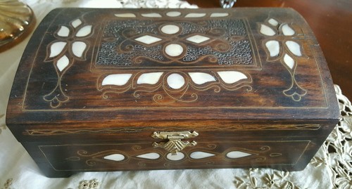 Box scatola legno - , intarsiata