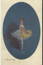 ILLUSTRATORI - Ballerina - cartolina artistica f.ta A. ZANDRINO -ido206