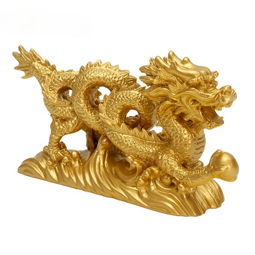 Statua statuina drago oro