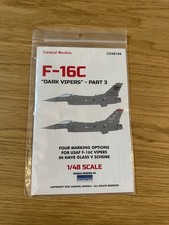 Decalcomanie Caracal 1:48 F16 Dark Vipers parte 3 CD48194 hanno vetro