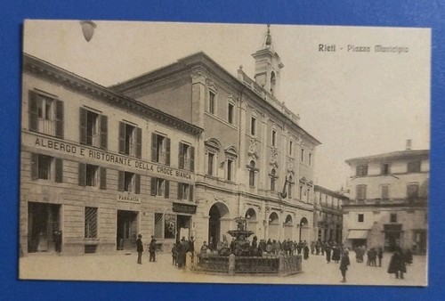 1915 rieti piazza municipio - piazza,