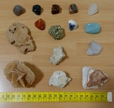 LOTTO MINERALI E GEMME VINTAGE 15 pezzi 