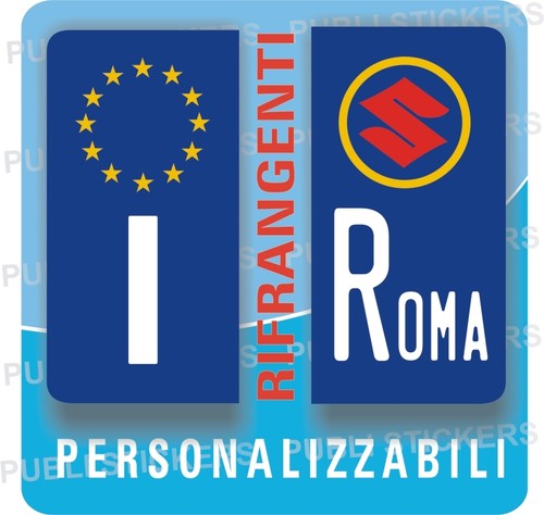 Adesivi targa moto europea - adesivi,