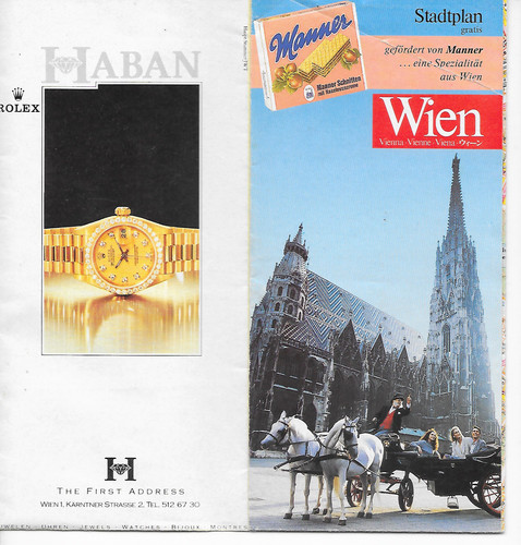 1990 stadplan wien cartina - stadplan,