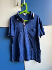 POLO BURBERRY T-SHIRT CHILDREN BAMBINO CHILD JUNIOR BLU BLUE