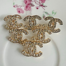 Set 4 bottoni oro CHANEL CC