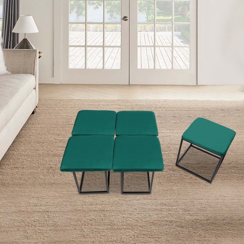 Sgabello verde con - in,