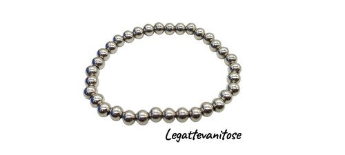 Bracciale sfere 6mm - , acciaio