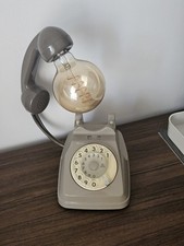Lampada tavolo telefono SIP bajour vintage comodino scrivania comò Modernariato