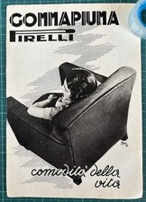 Rara Pubblicità Gommapiuma PIRELLI del 1938