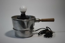 Lampada artigianale, Lampada da tavolo, Lampada caffettiera, Lampada vintage