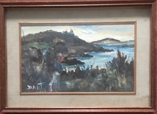 DANTI ALVARO Livorno Paesaggio olio su compensato cm 23x38 firmato