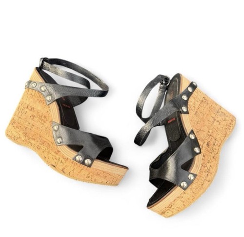 Miu nero pelle plateau - miu,