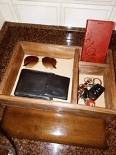 Svuotatasche In Legno Massello Di Recupero Fatto A Mano Artigianale