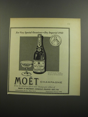 1952 moet champagne for - champagne,