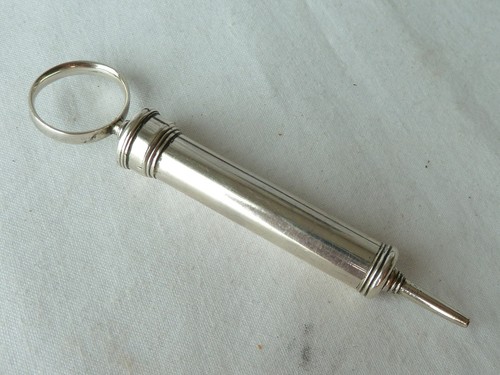 Antique solid silver - solid, syringe
