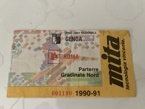Genoa roma biglietto ticket - genoa-roma, biglietto/ticket