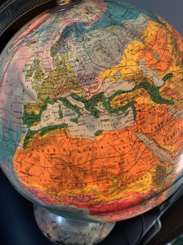 Vintage illuminated globe