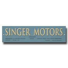 SINGER MOTORS METAL DISPLAY