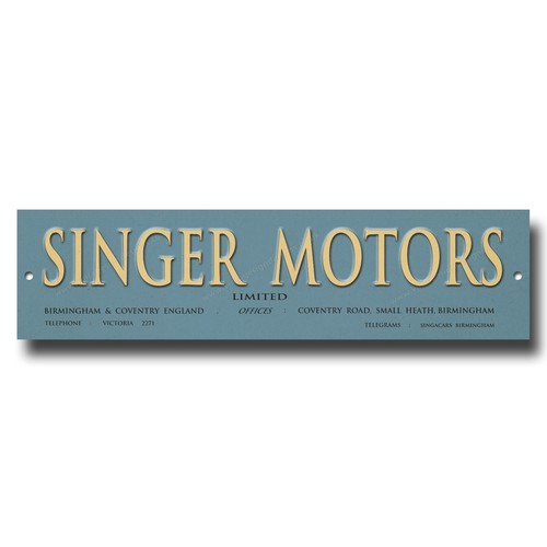 Singer motors metal - singer, display