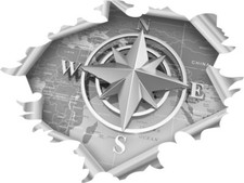 Adesivo Rosa dei venti effetto