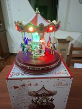 VILLAGGIO NATALIZIO CON MUSICADI NATALE  LUCI A LED E MOVIMENTO23.5x23.5x24.5cm