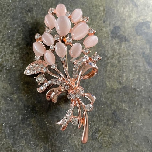 Spilla bouquet rosa vintage