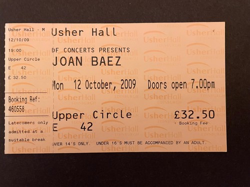 Joan baez ticket 2009 - baez,