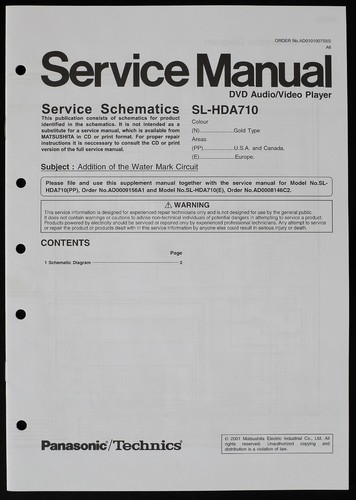 Manuale servizio schemi - manuale, servizio/schemi