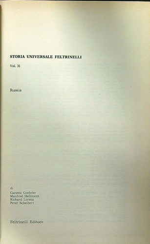Storia universale feltrinelli - universale,