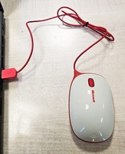 Microsoft Express Mouse Ottico 3 Pulsanti Cavo USB Rosso Bianco NO Logitech