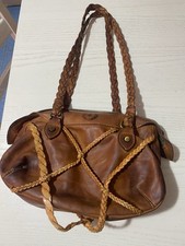 Rara Borsa Charles Jourdan  bag vintage  Cuoio Logo Vera Pelle Caramello Vintage