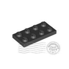 4x LEGO 3020 Piastra 2x4 Nero