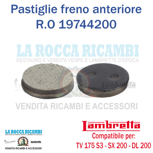 Pastiglie freno lambretta - freno, tv