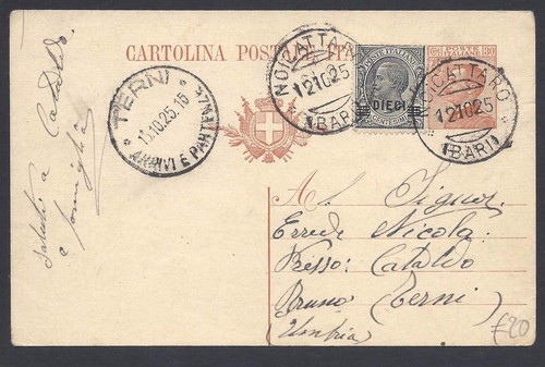 Storia postale regno 1925 - storia,