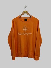 felpa gant uomo arancione logo