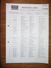 Lista ricambi Grundig RTV 820