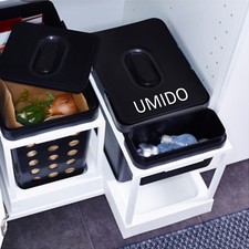 8 adesivi per bidoni raccolta